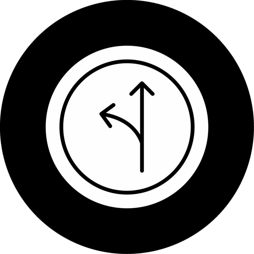 Numbered Route Marker Sign Glyph Circle Inverted vector