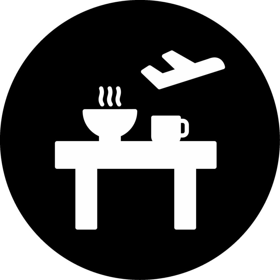 Casual Airport Coffee Cafe Glyph Circle Inverted vector