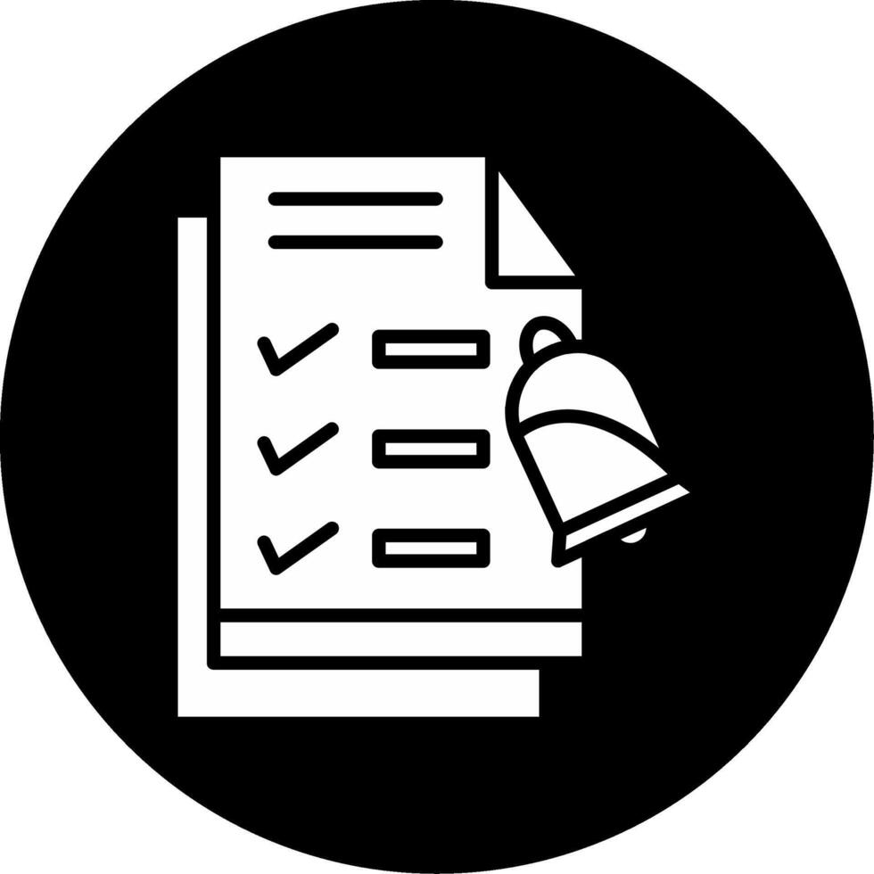 Due Task App Notification Glyph Circle Inverted vector