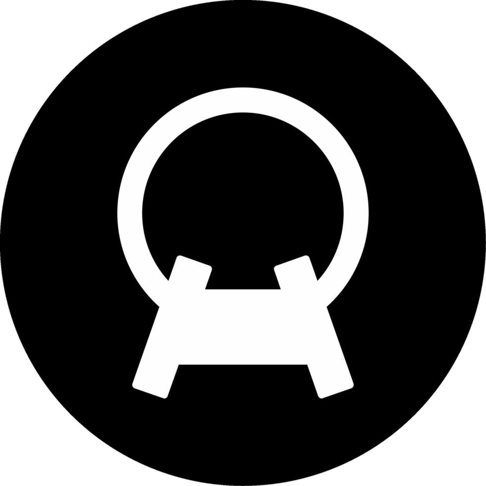 Overhead Subway Lighting Fixtures Glyph Circle Inverted vector