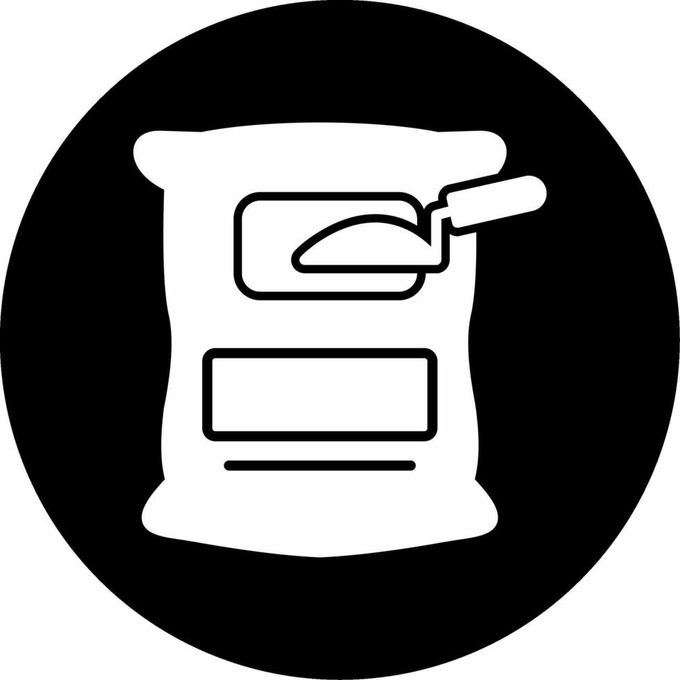 Fast Setting Portland Cement Glyph Circle Inverted vector