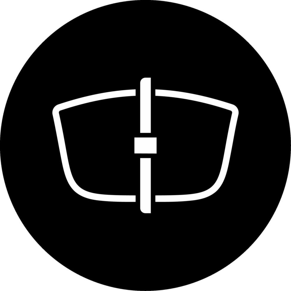 All Season Wiper Blade Glyph Circle Inverted vector