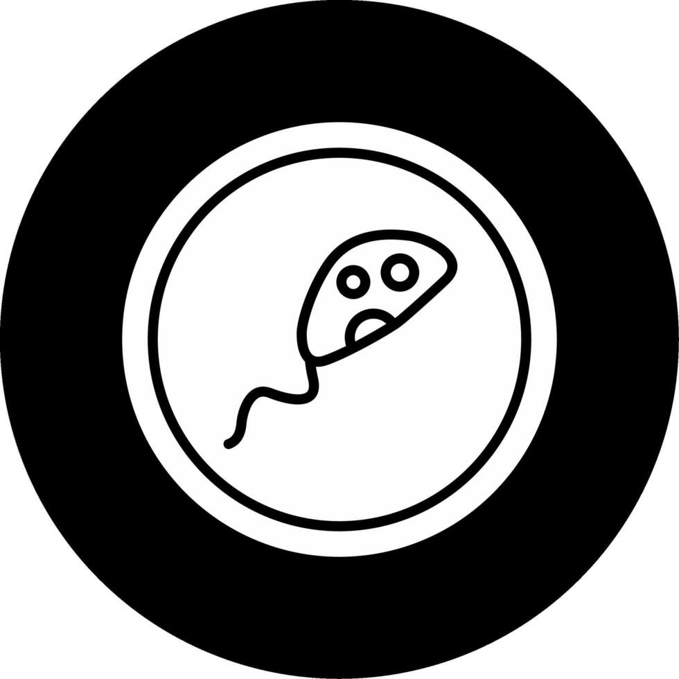 Vibrio parahaemolyticus Shellfish Poisoning Agent Glyph Circle Inverted vector