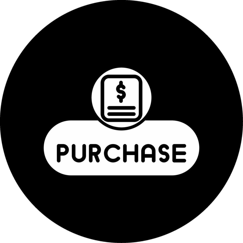 Complete Purchase Button Glyph Circle Inverted vector