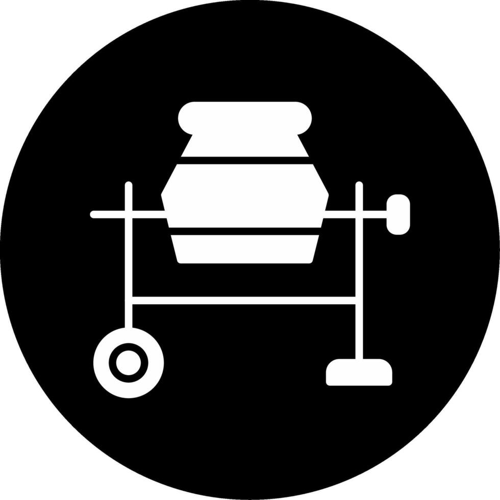 Ready Mix Concrete Blend Glyph Circle Inverted vector