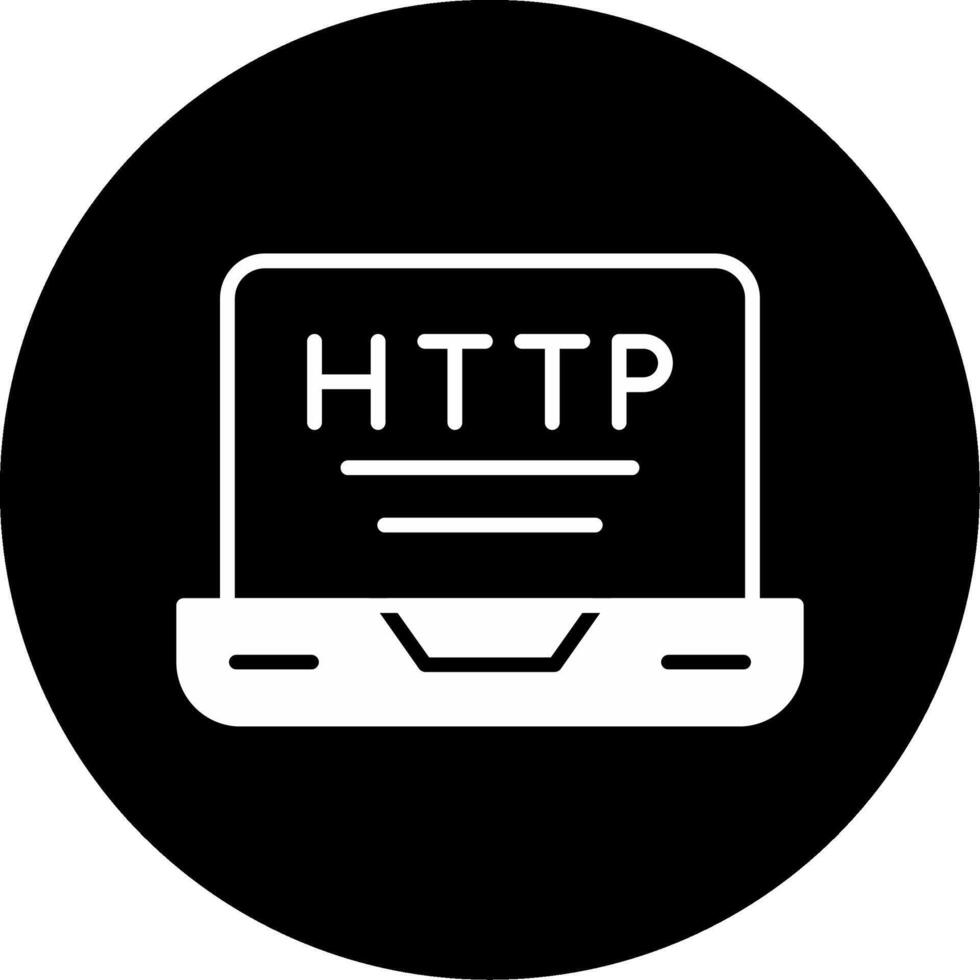 HTTPS Secure URL Symbol Glyph Circle Inverted vector