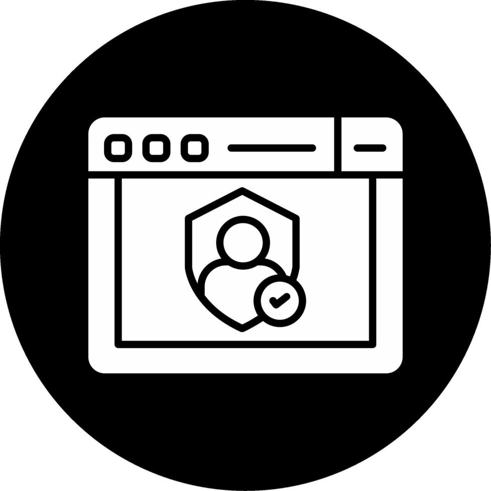 Authentication Login Icon Glyph Circle Inverted vector