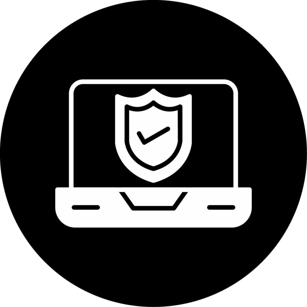 Authorization Access Control Glyph Circle Inverted vector