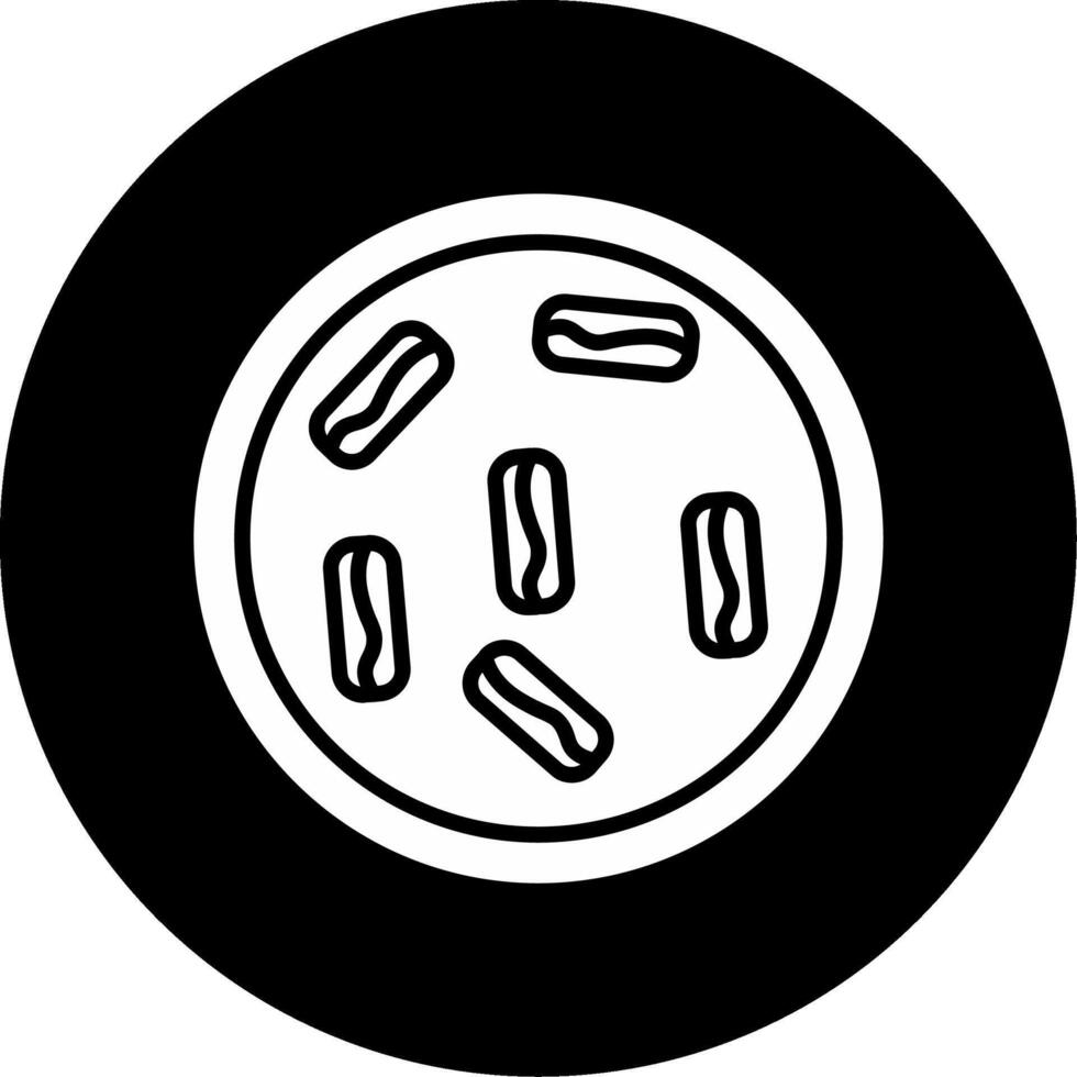 Achromobacter xylosoxidans Resistant Bacteria Glyph Circle Inverted vector