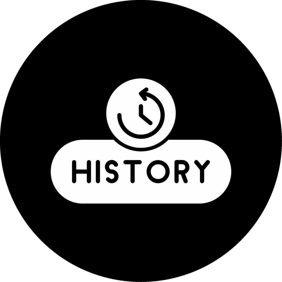 Order History Button Glyph Circle Inverted vector