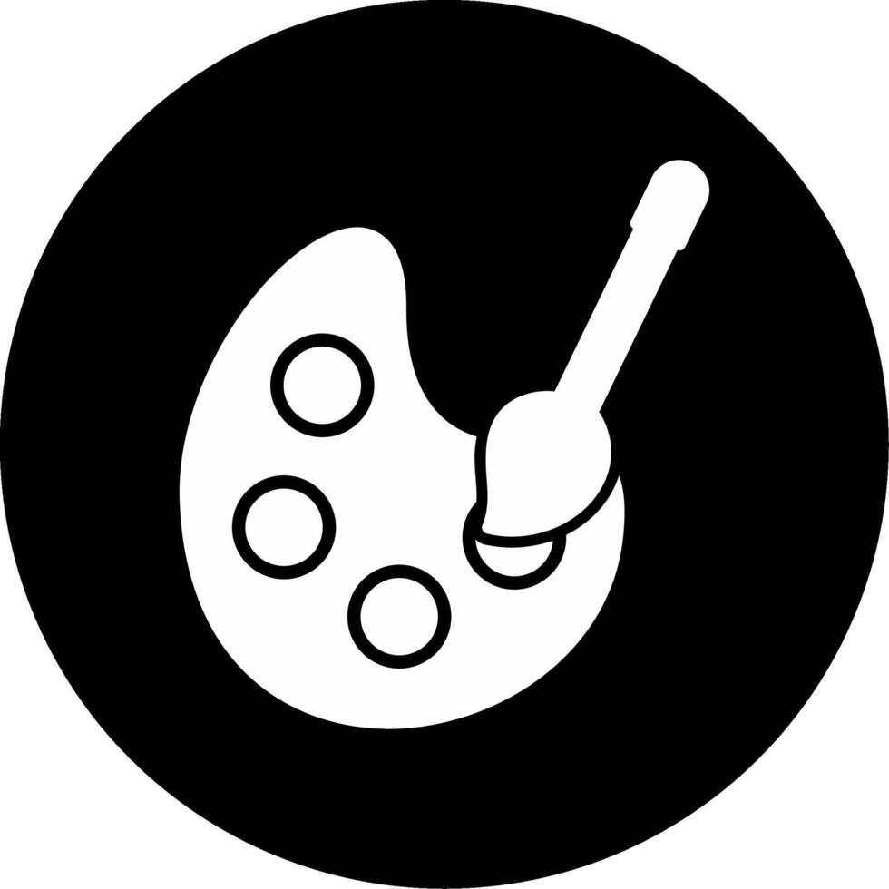 Plastic Paint Tray Glyph Circle Inverted vector