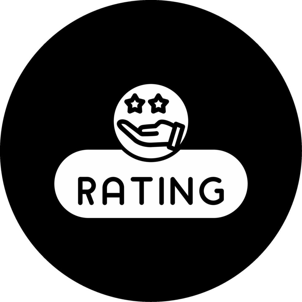 Leave Rating Button Glyph Circle Inverted vector