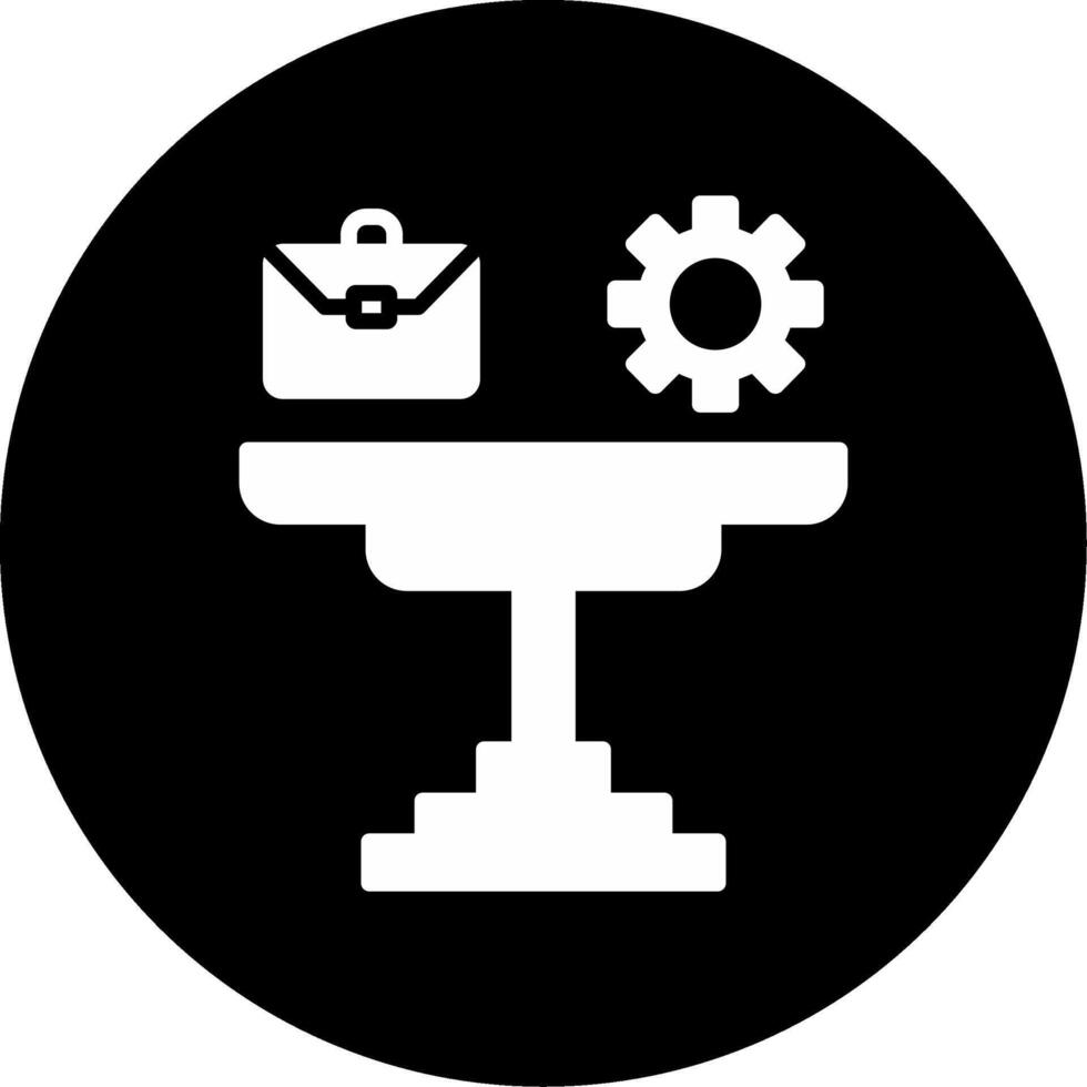 Sustainable Work Life Balance Tips Glyph Circle Inverted vector