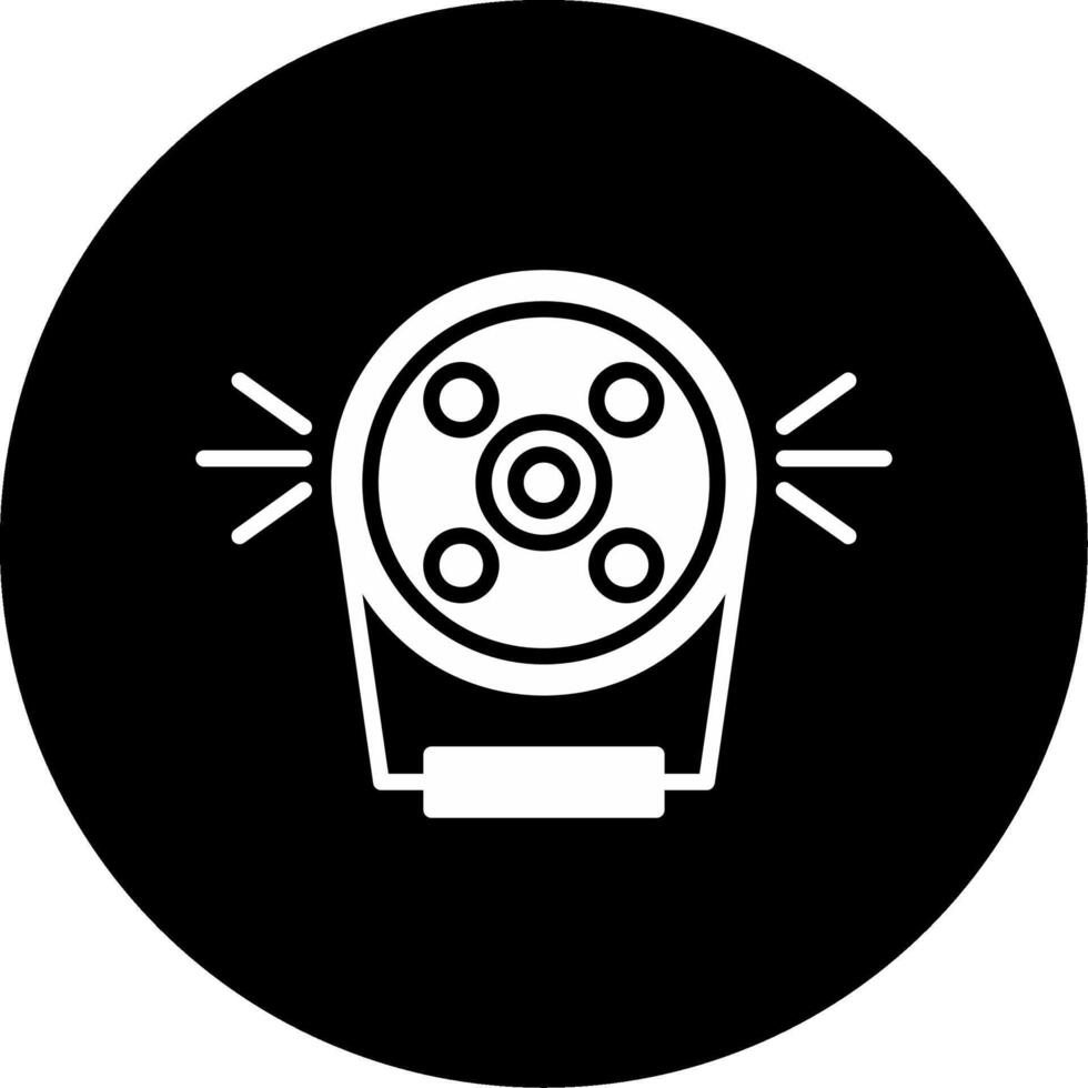 Yellow Fog Light Bulb Glyph Circle Inverted vector