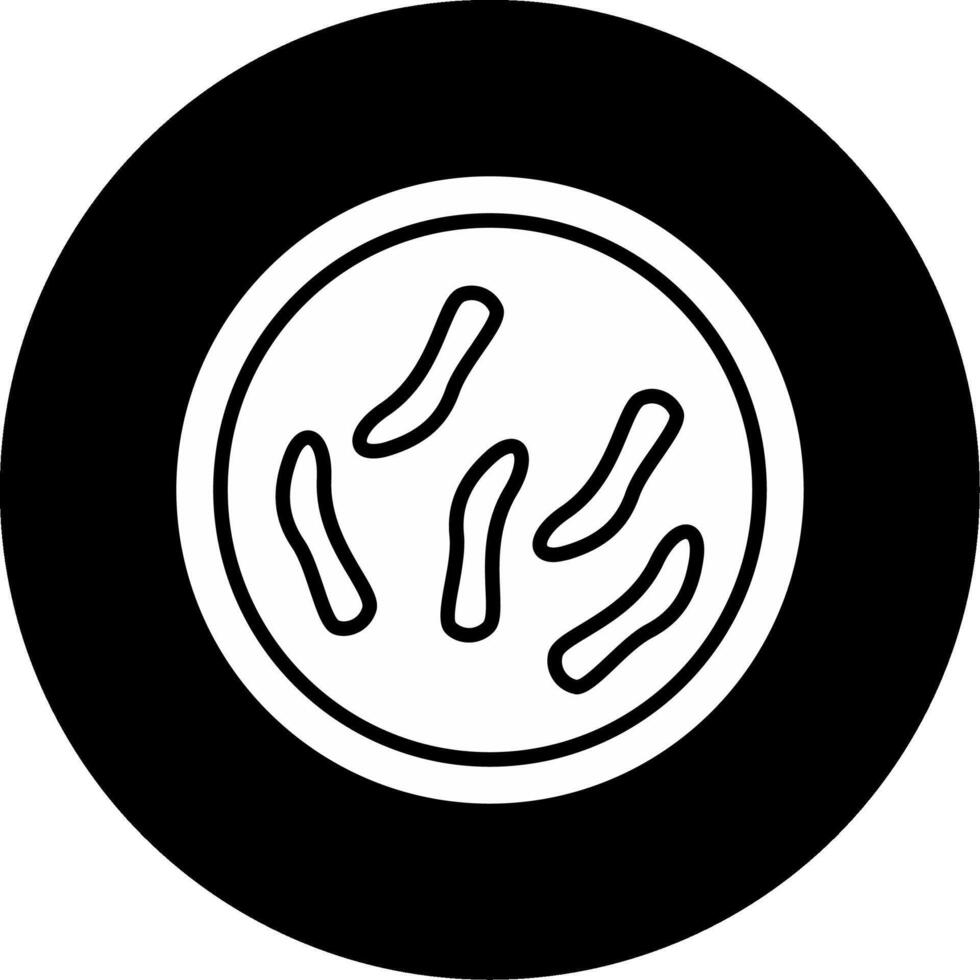 Bifidobacterium adolescentis Adolescent Gut Flora Glyph Circle Inverted vector