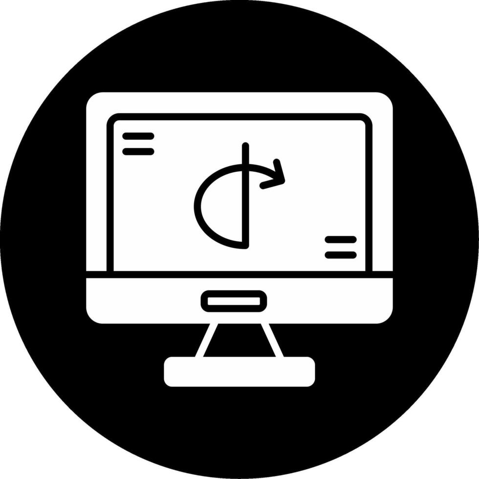 OAuth API Login Gateway Glyph Circle Inverted vector
