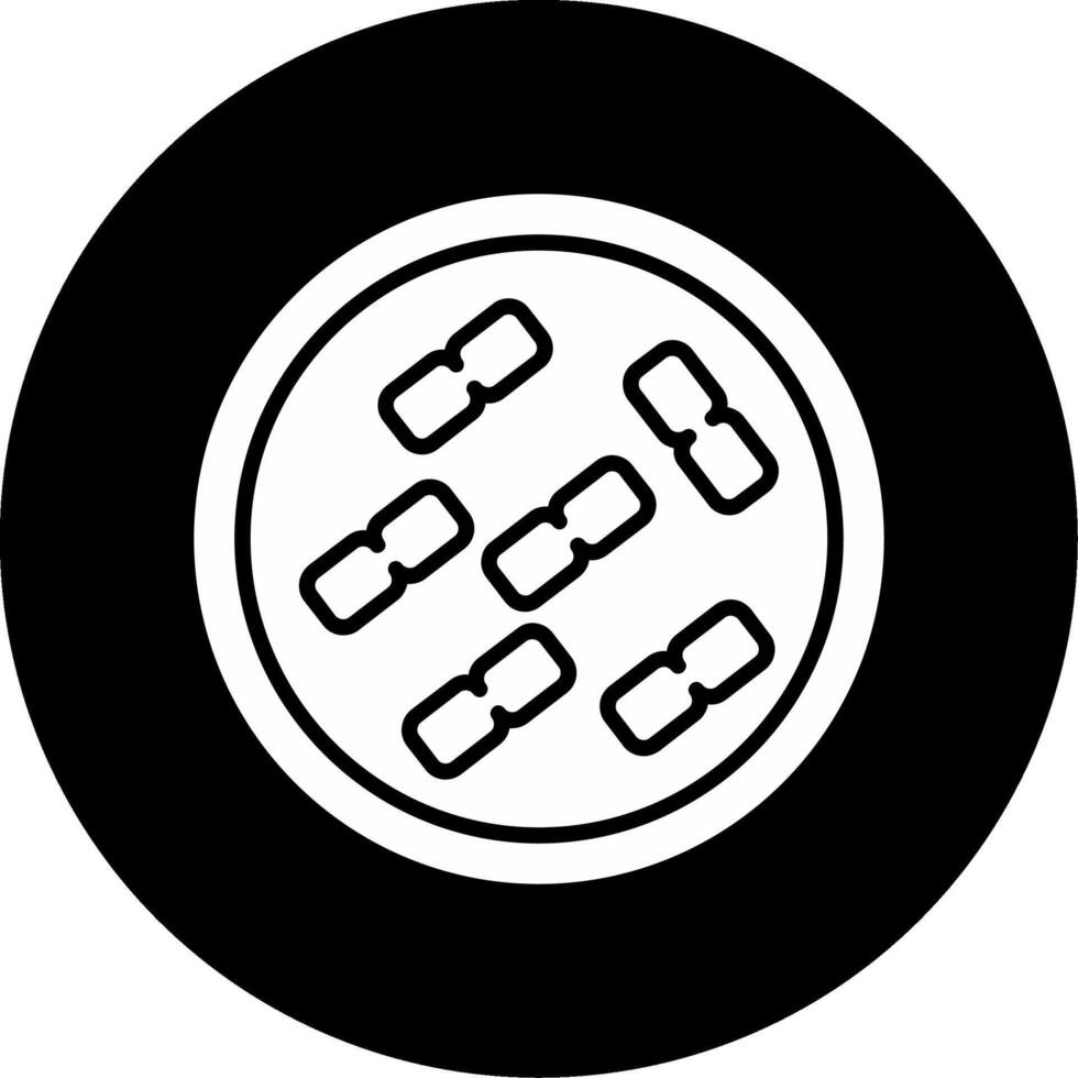 Ralstonia pickettii Contaminated Fluids Microbe Glyph Circle Inverted vector