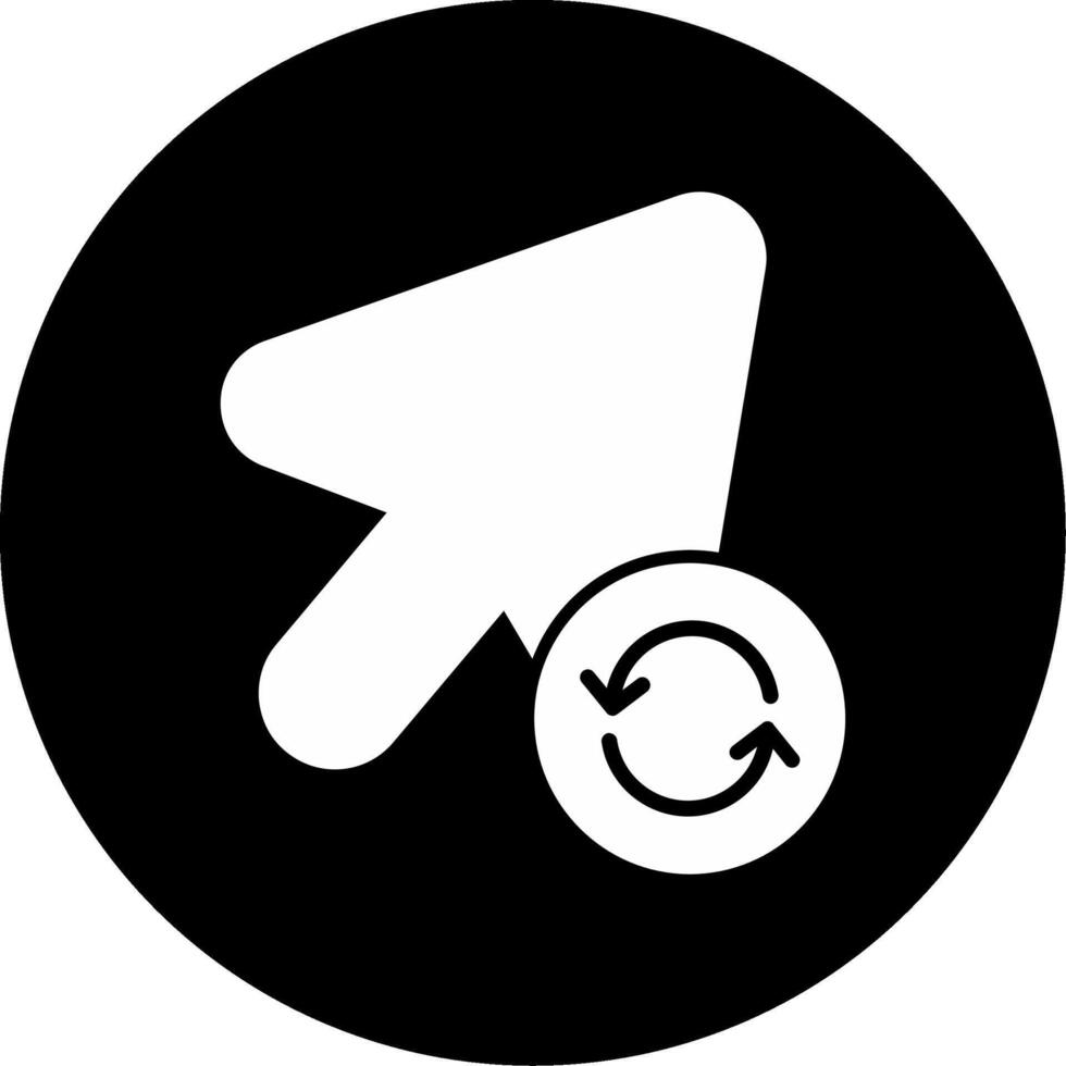 Sync Cloud Data Glyph Circle Inverted vector