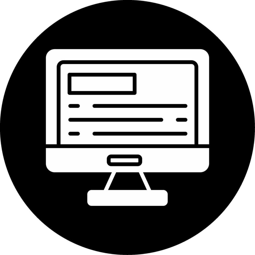 Responsive Design Layout Icon Glyph Circle Inverted vector