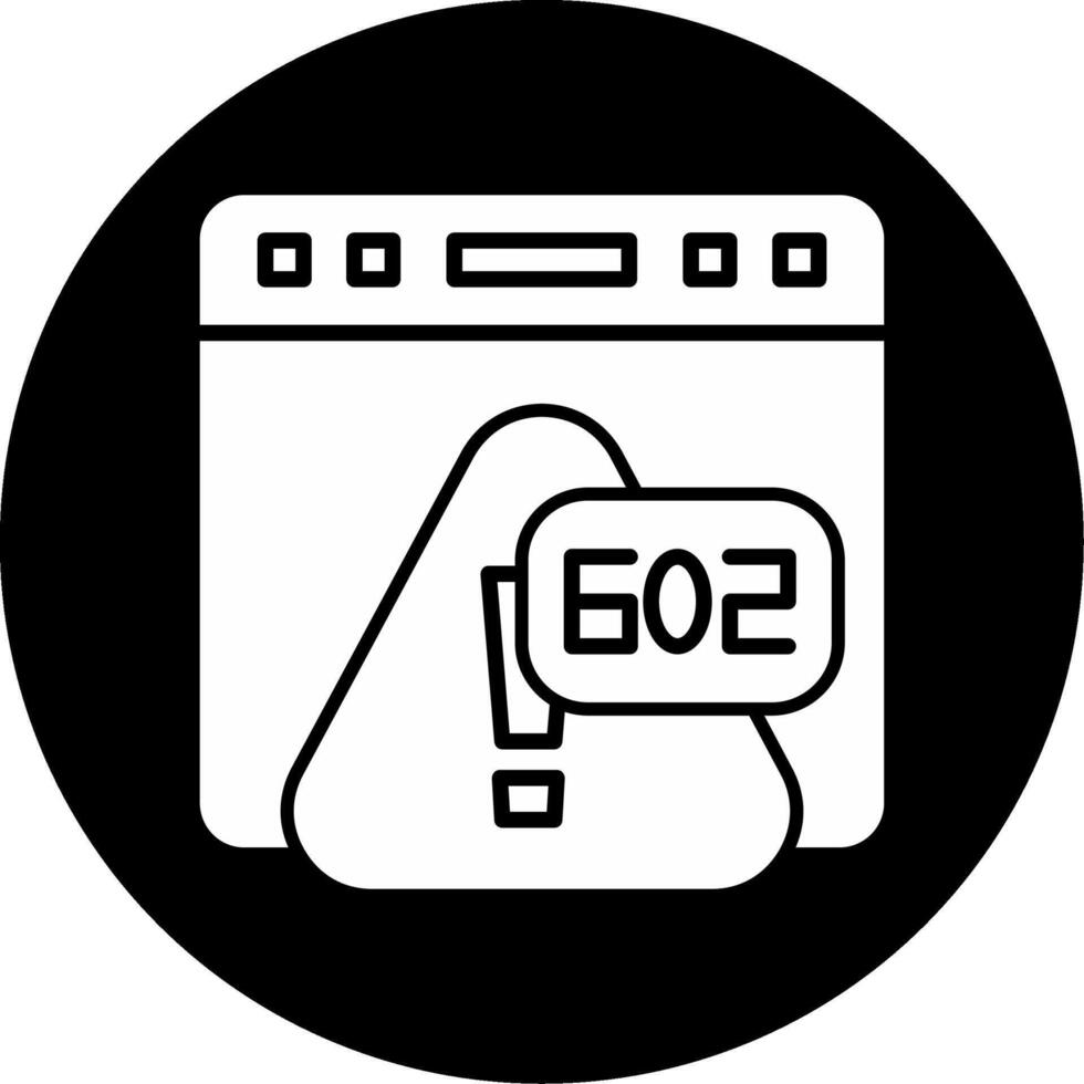 Error 602 Remote Sync Failure Glyph Circle Inverted vector