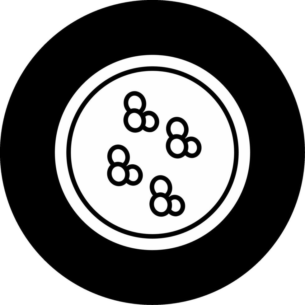 Veillonella parvula Lactate Fermenter Bacteria Glyph Circle Inverted vector