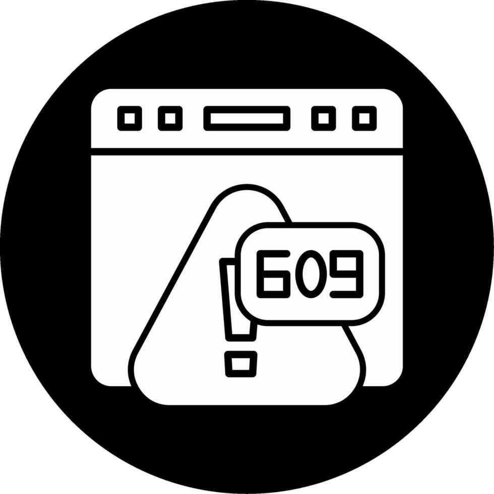 Error 609 Backup Not Found Glyph Circle Inverted vector