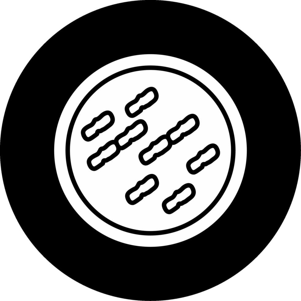 Leuconostoc mesenteroides Fermenting Lactic Bacterium Glyph Circle Inverted vector