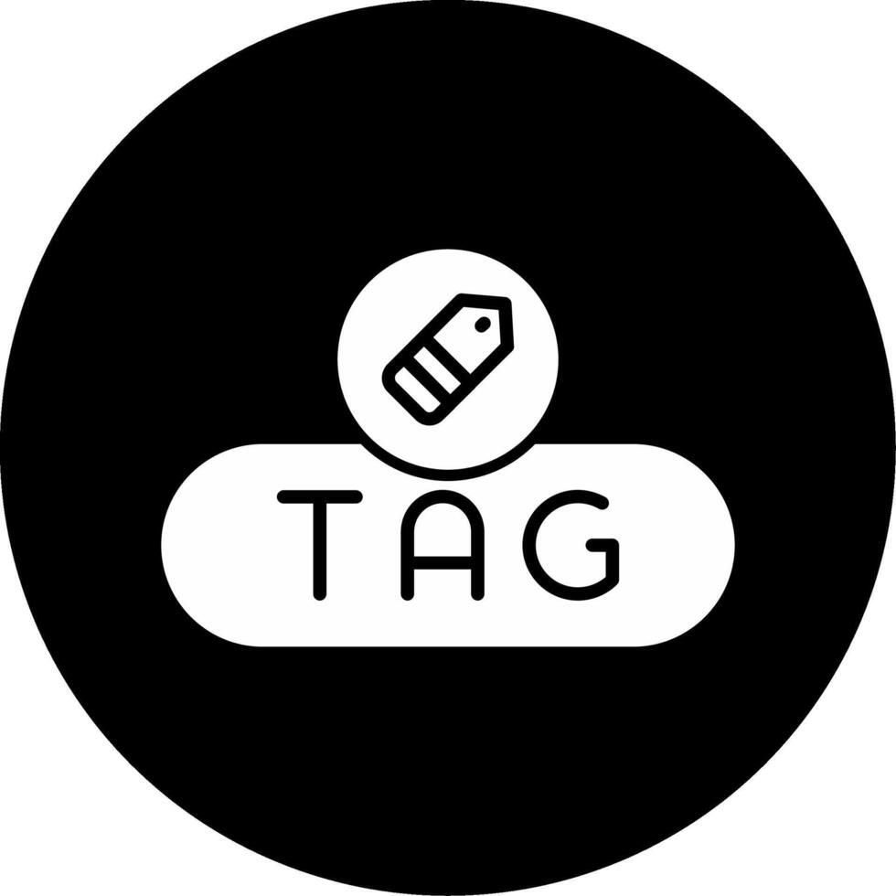 Apply Tag Button Glyph Circle Inverted vector