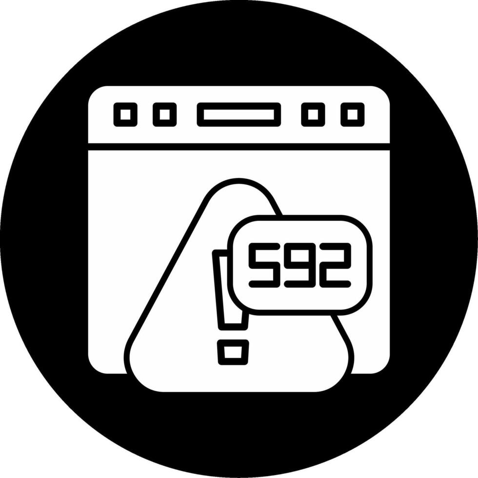 Error 592 Incorrect MIME Type Sent Glyph Circle Inverted vector