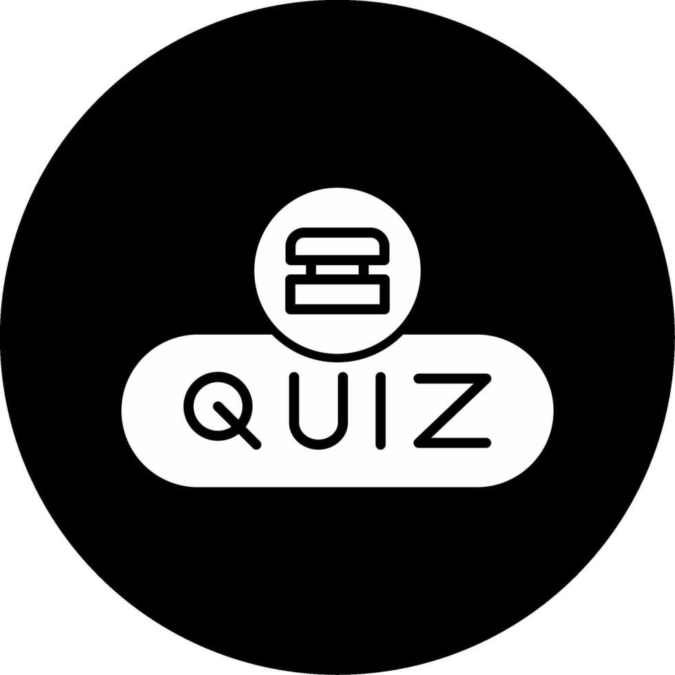 Take Quiz Button Glyph Circle Inverted vector
