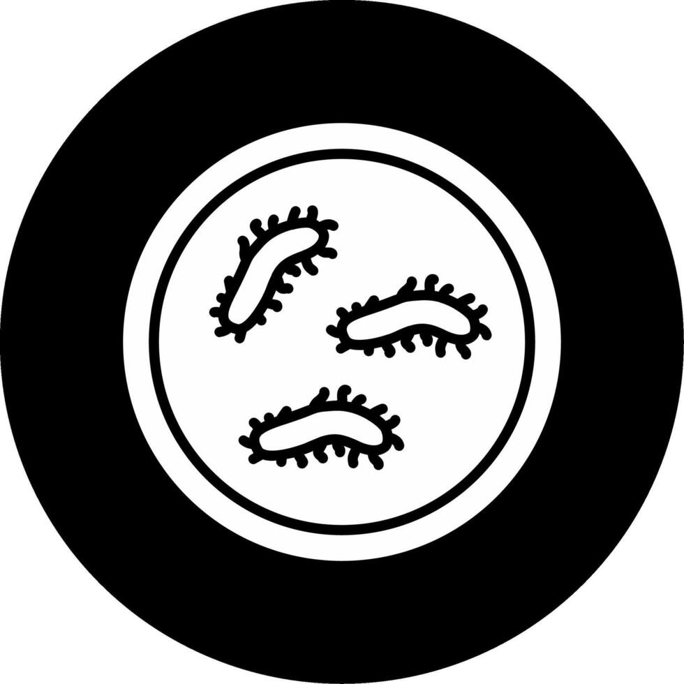 Haemophilus parainfluenzae Respiratory Tract Bacteria Glyph Circle Inverted vector