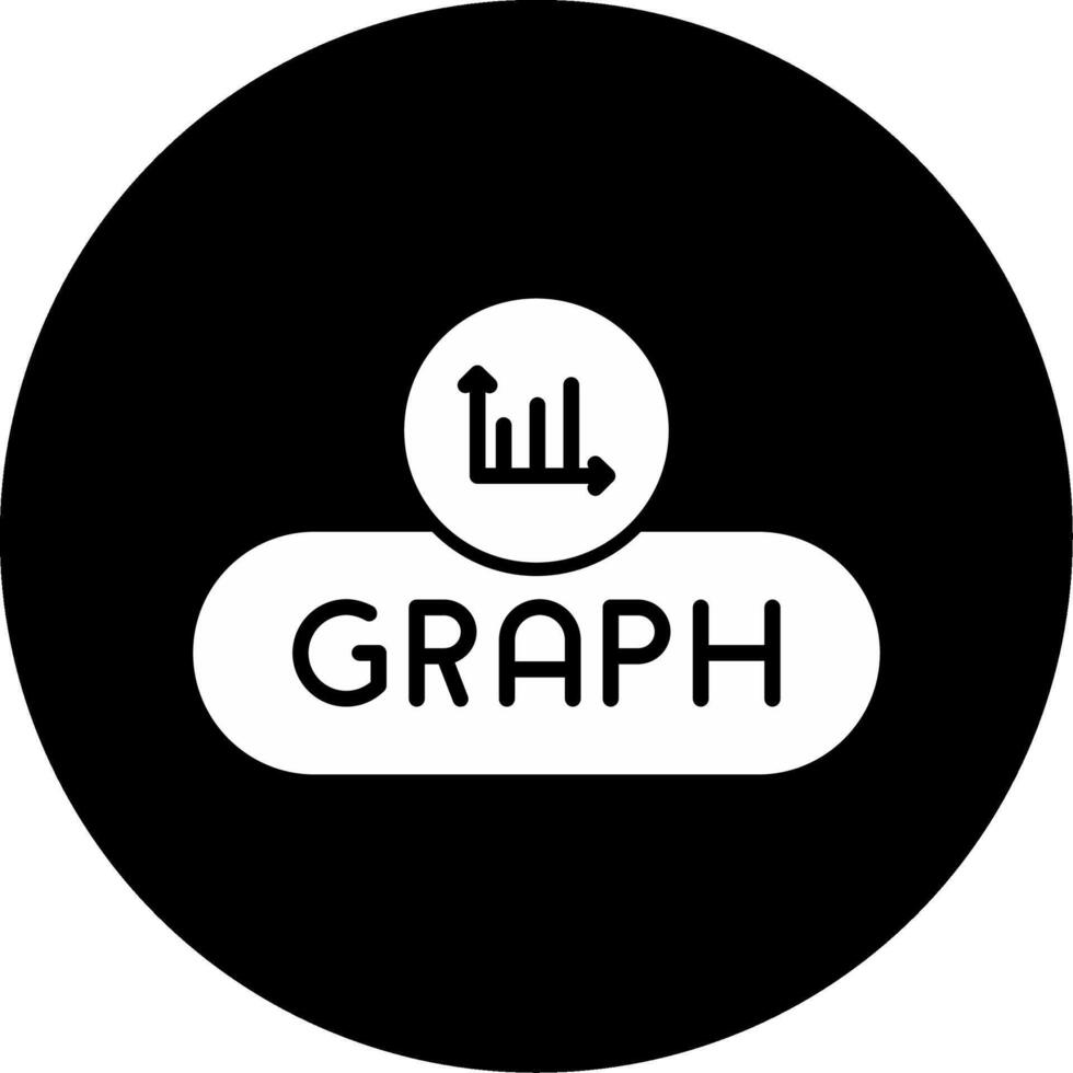 Generate Graph Button Glyph Circle Inverted vector