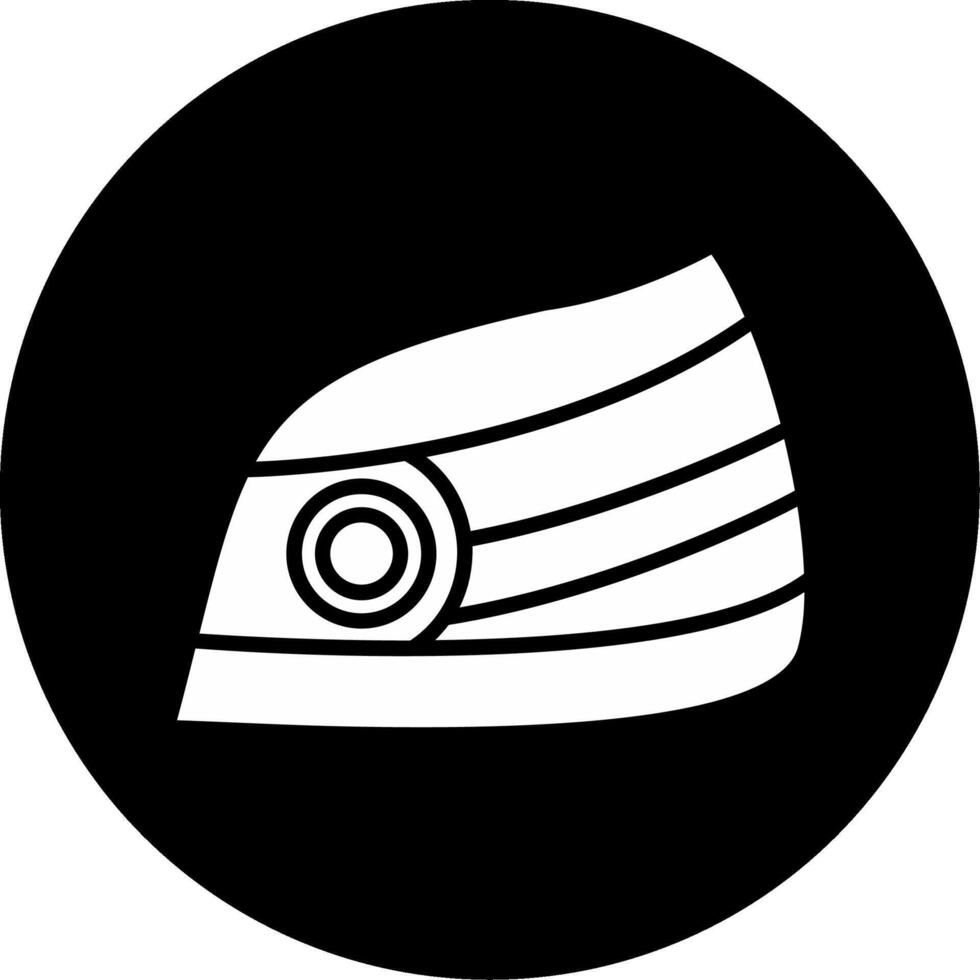 LED Car Headlight Glyph Circle Inverted vector