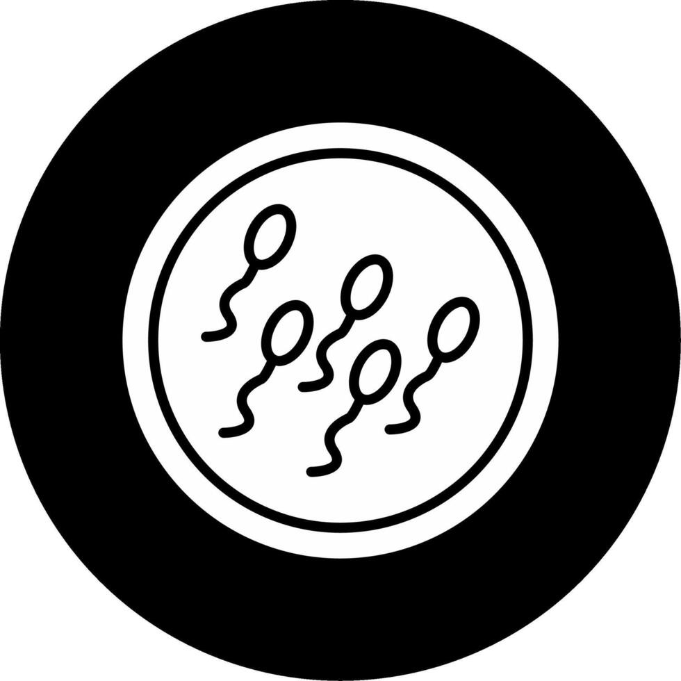 Vibrio alginolyticus Saltwater Bacterium Glyph Circle Inverted vector