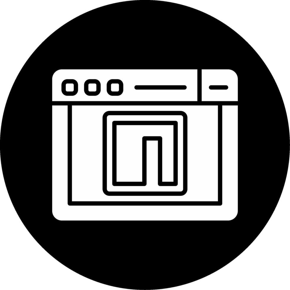 NPM Package Manager Icon Glyph Circle Inverted vector