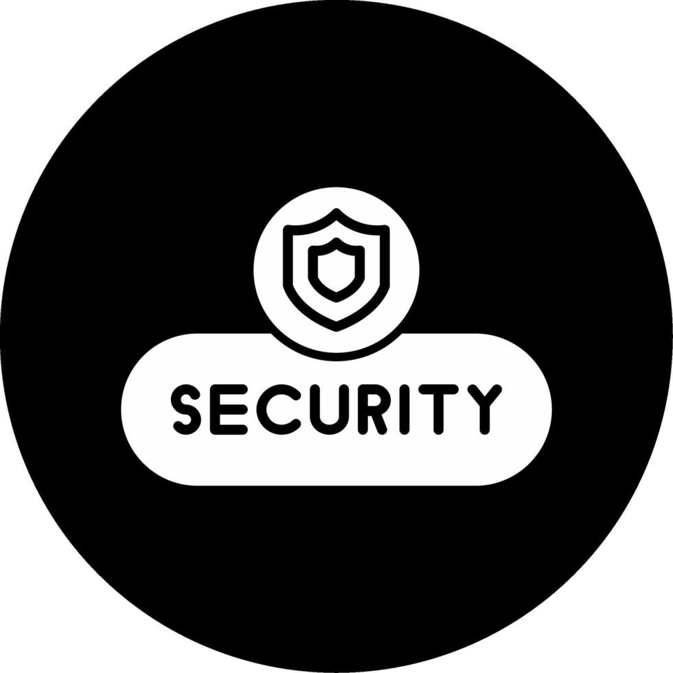 View Security Settings Button Glyph Circle Inverted vector
