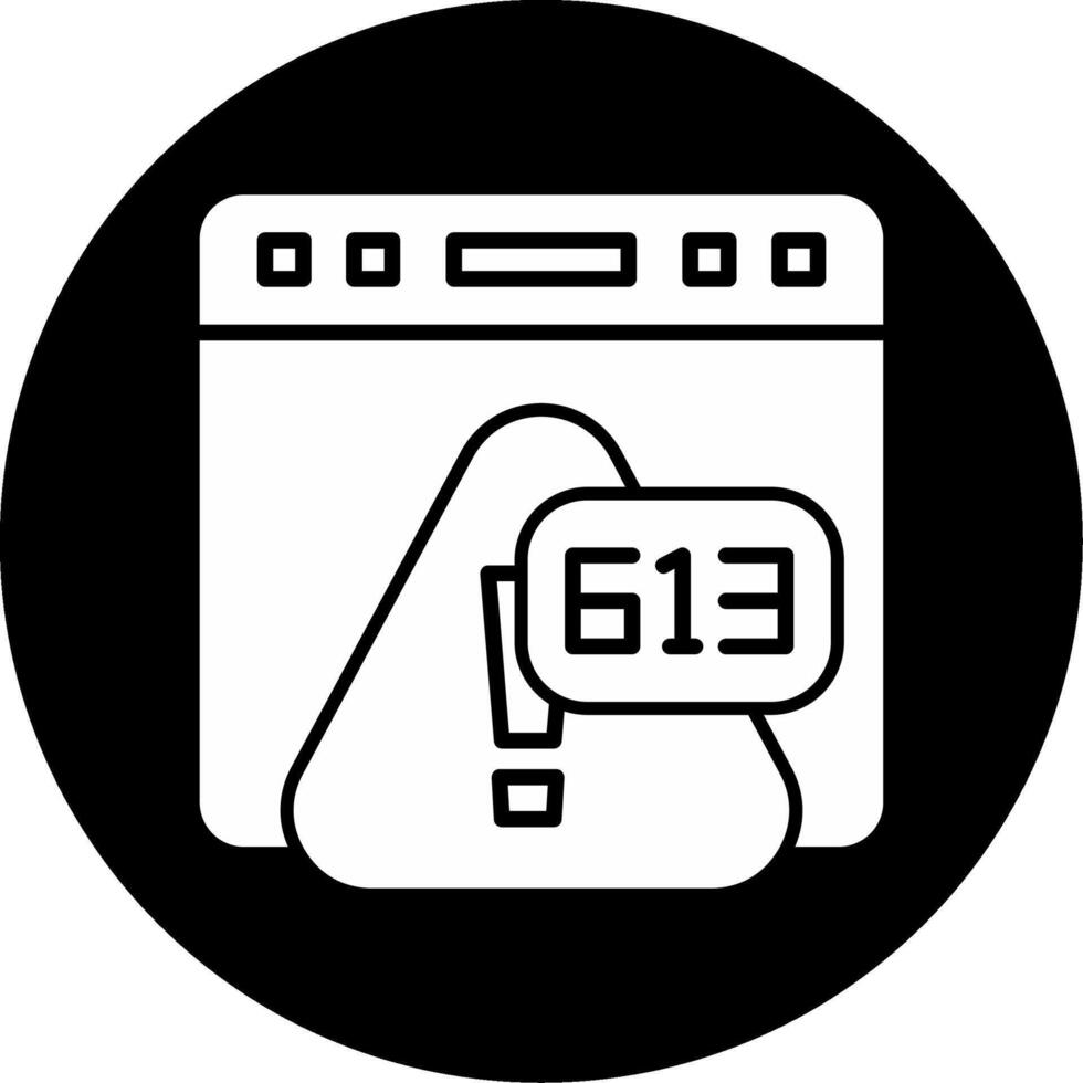 Error 613 Preview Generation Failed Glyph Circle Inverted vector