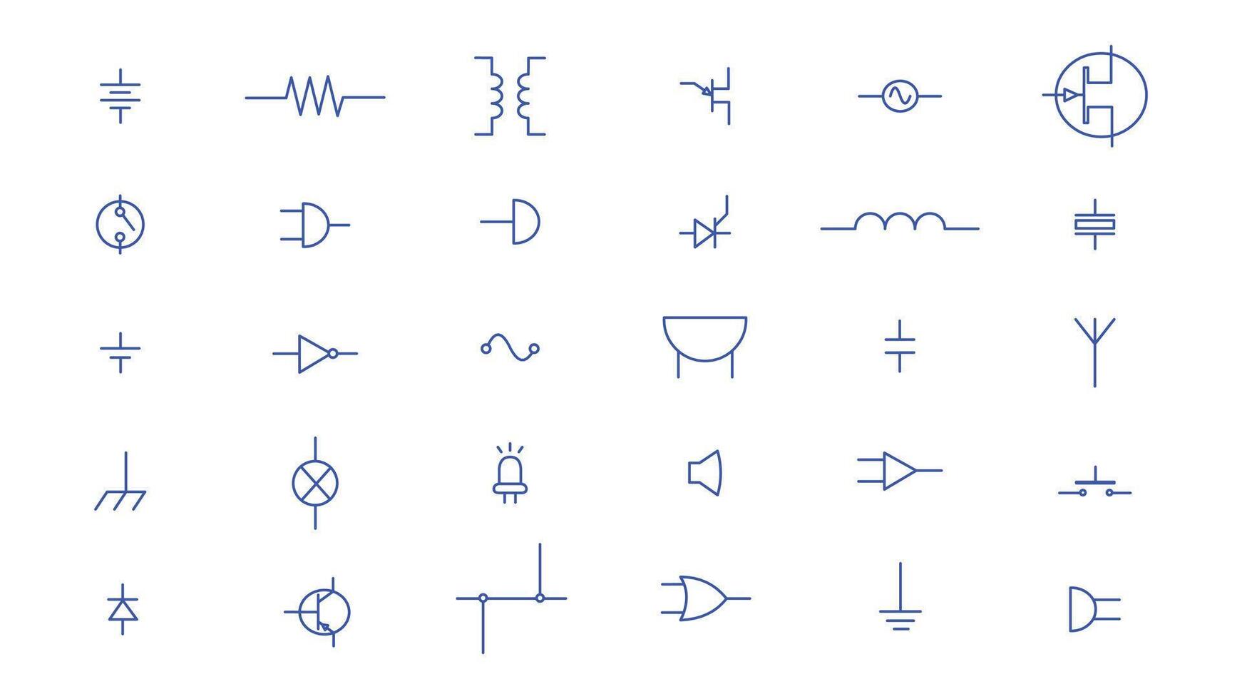 Editable electronics devices symbols or icon illustration vector