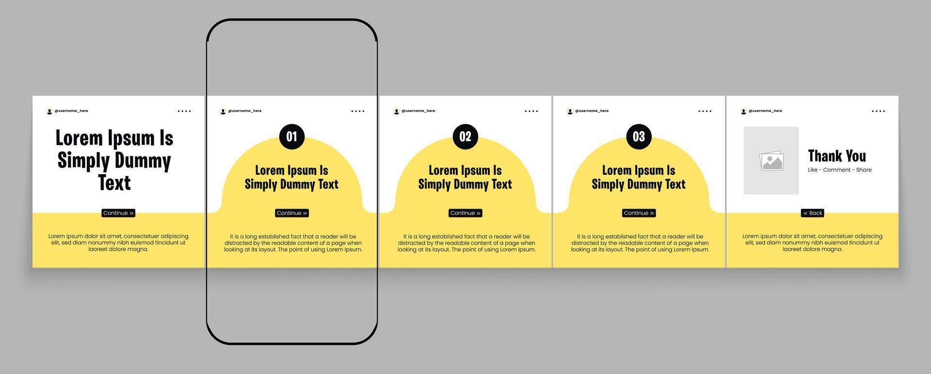 Tips sharing carousel banner template design for social media post vector