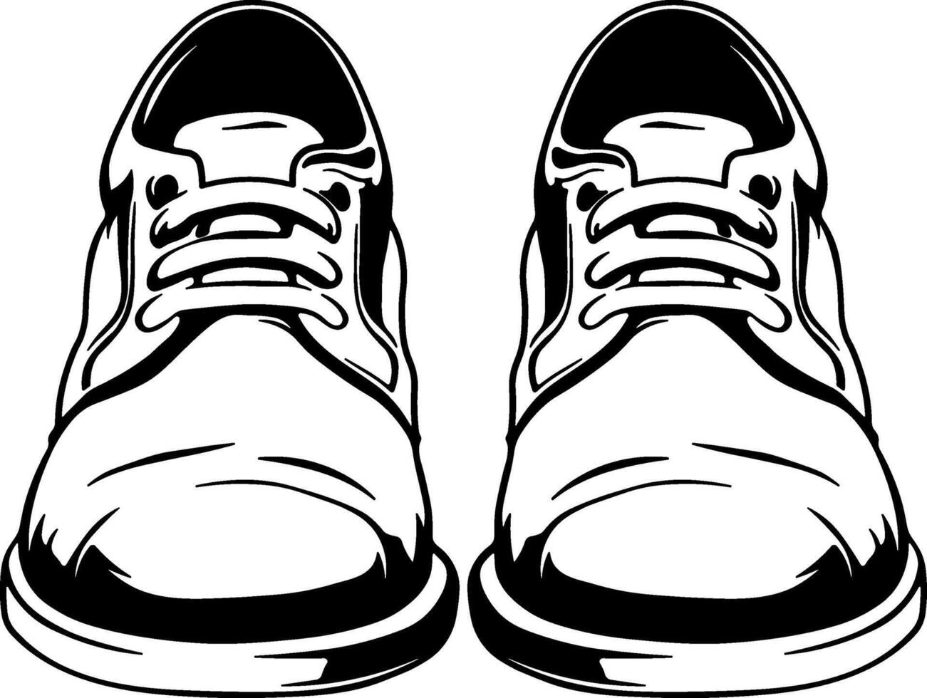 Black icon of a pair of shoes or boots, isolated without background vector