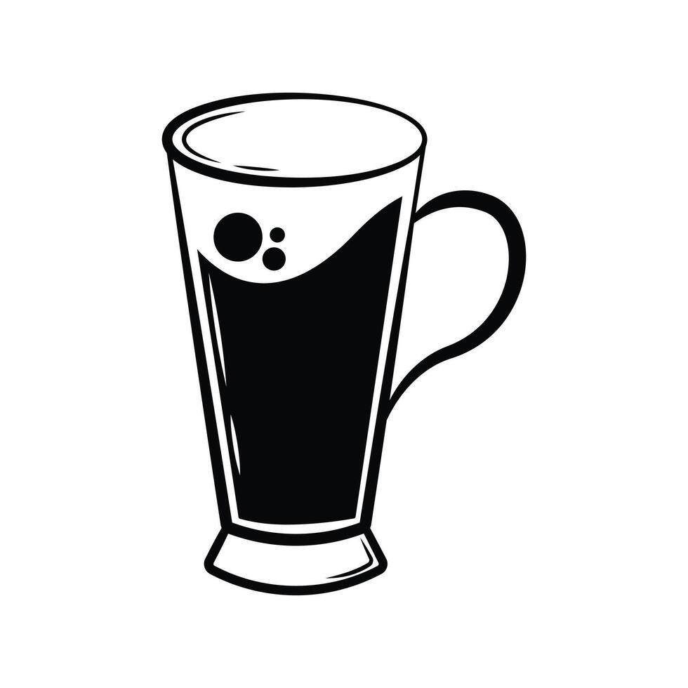 drink glass coffee logo design concept creative simple vector