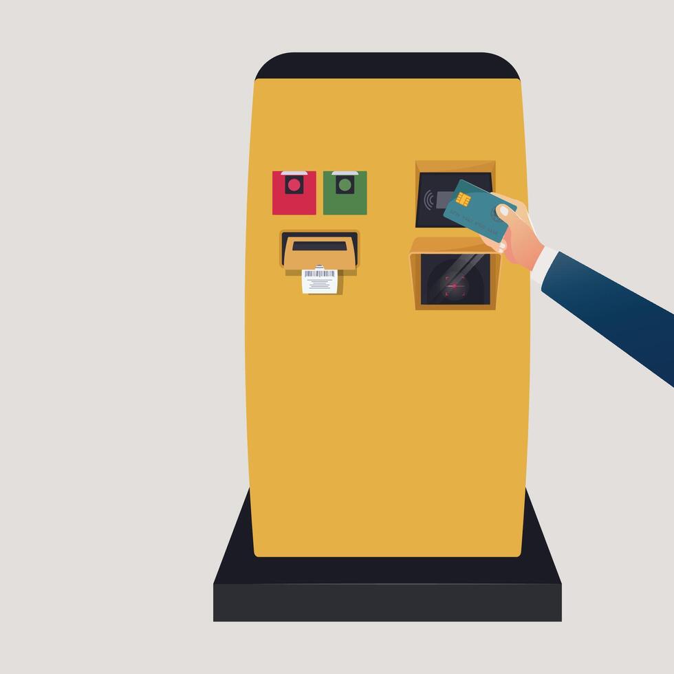 Prepaid card parking payment design illustration vector