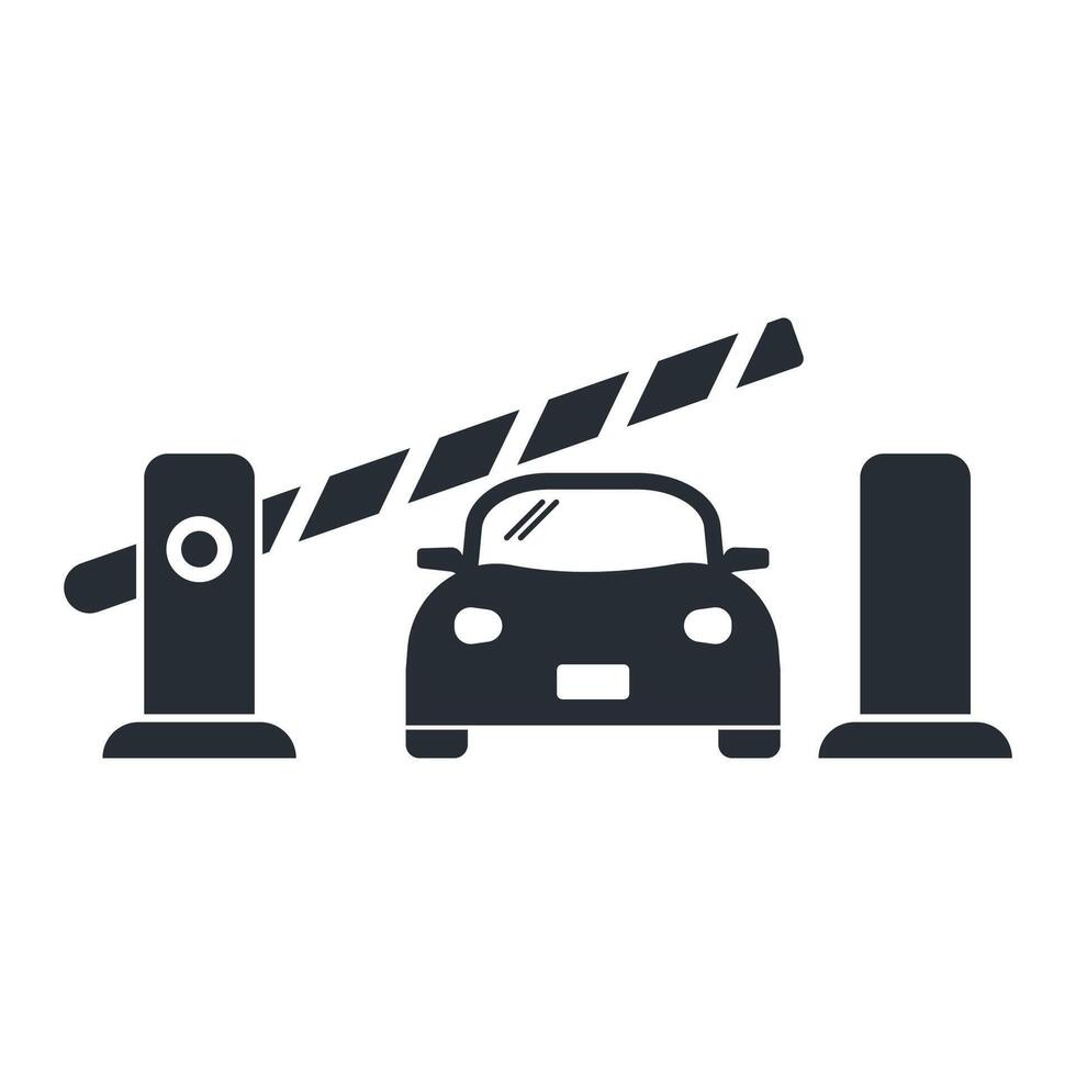 Secure parking gate icon graphic design illustration vector