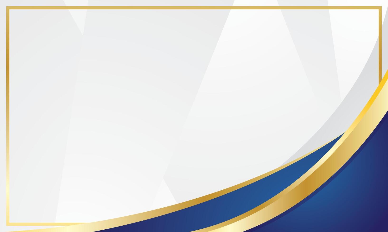Blue and gold waves on luxury background vector