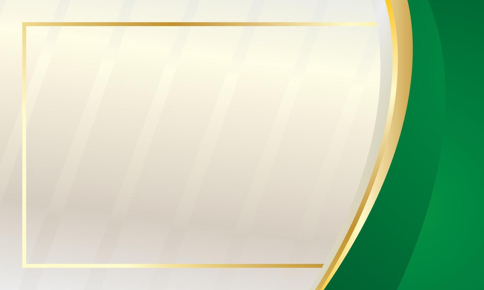 Green gold abstract curve for business or certificate background vector