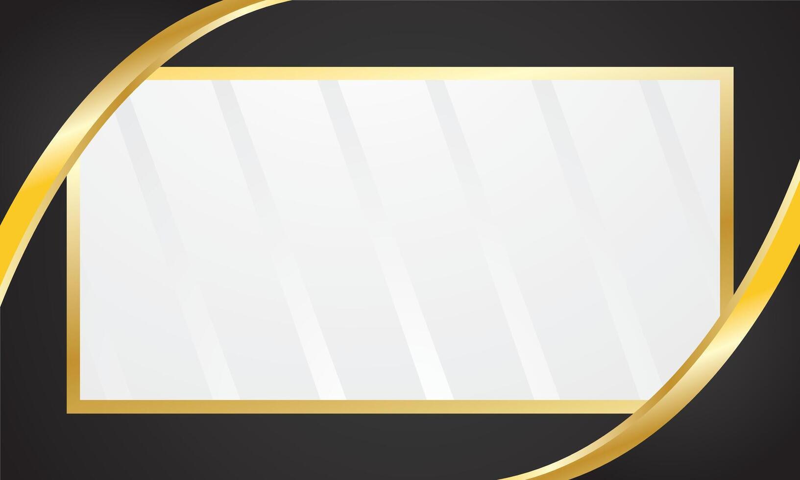 Luxury gold black frame background vector
