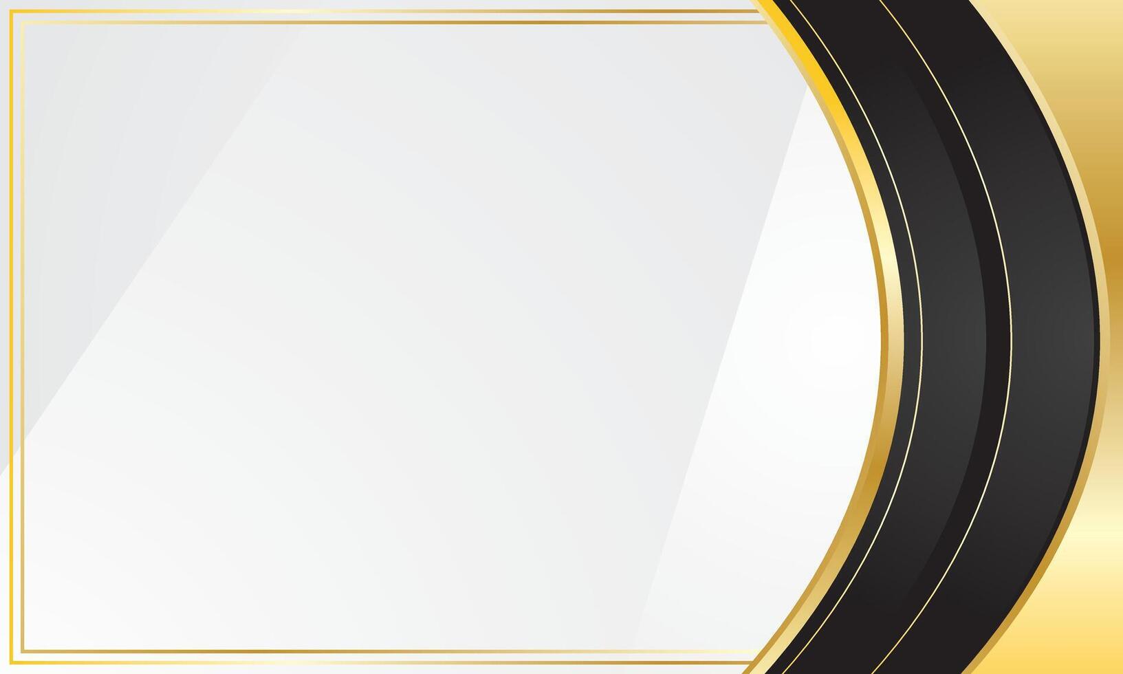 Black gold abstract curve corner border for business or certificate vector