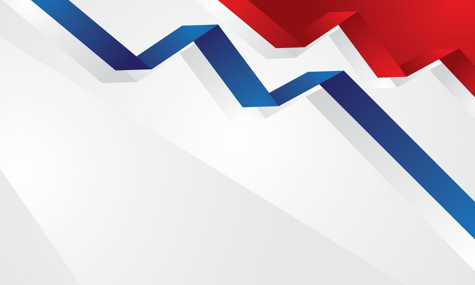 Abstract blue red zig zag background in the corner vector