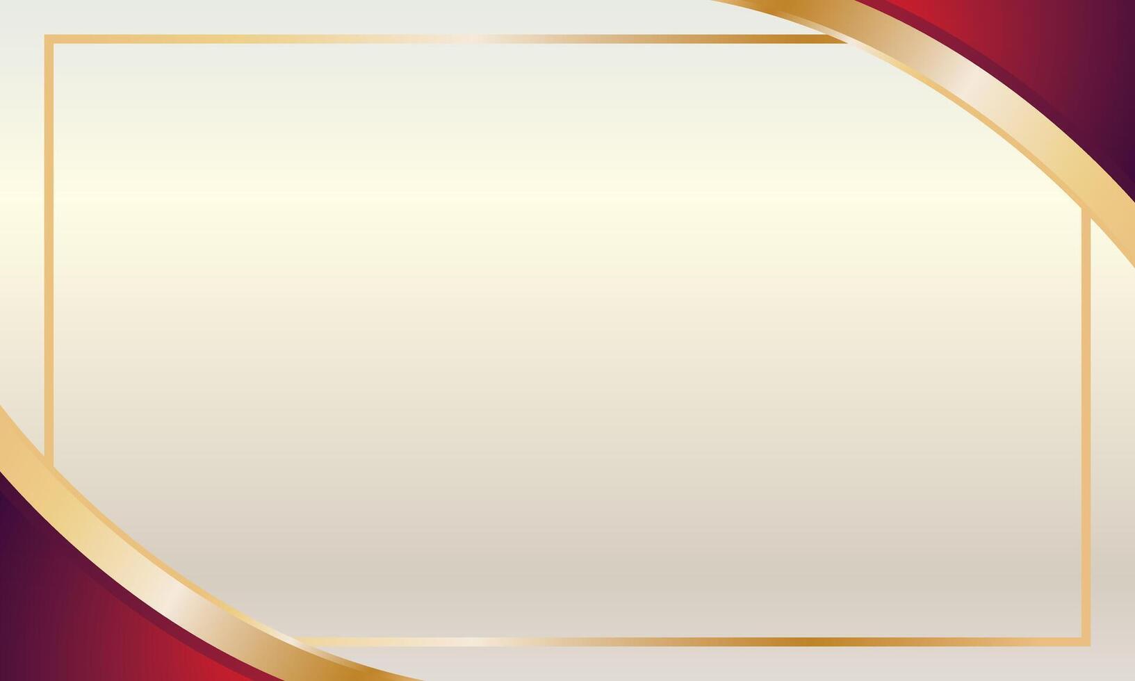 Elegant luxury red gold curve design certificate background vector