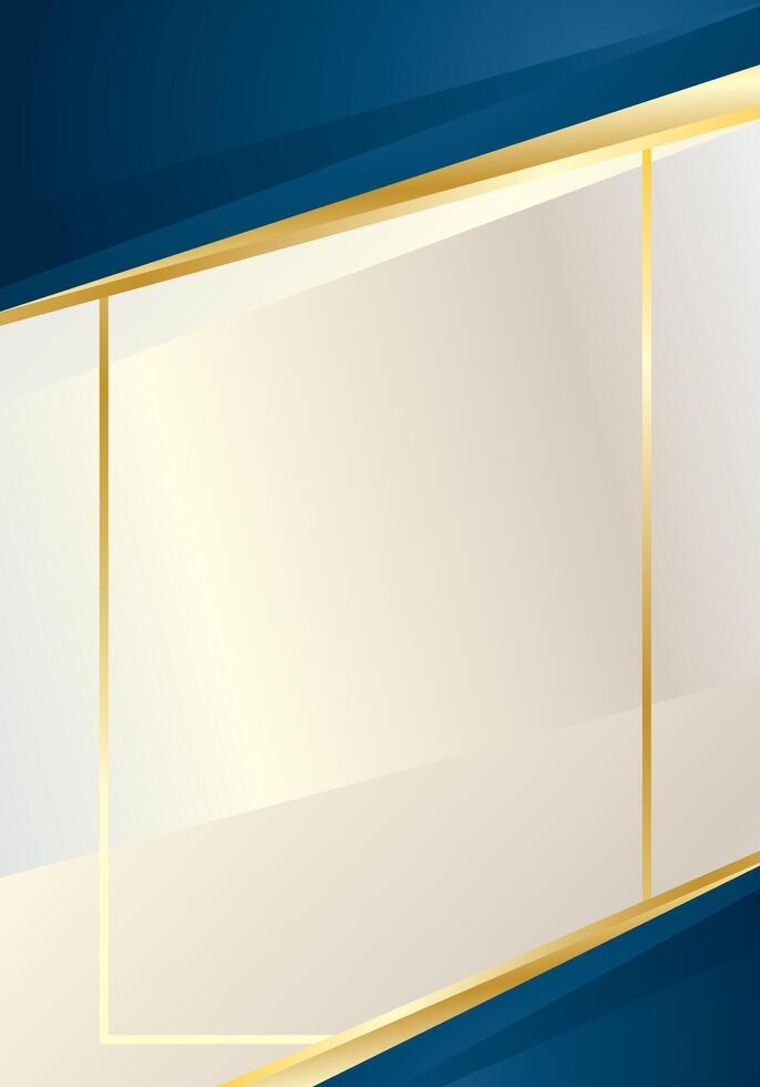 Blue color simple certificate template background vector